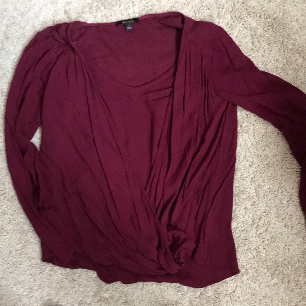 Ella Moss burgundy long sleeve top